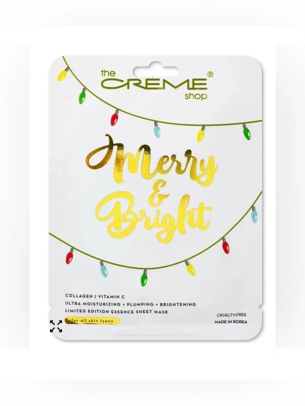1 The Crème Shop Merry & Bright Limited Edition Essence Sheet Mask.